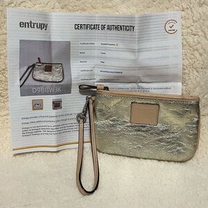 Coach Metallic Wristlet